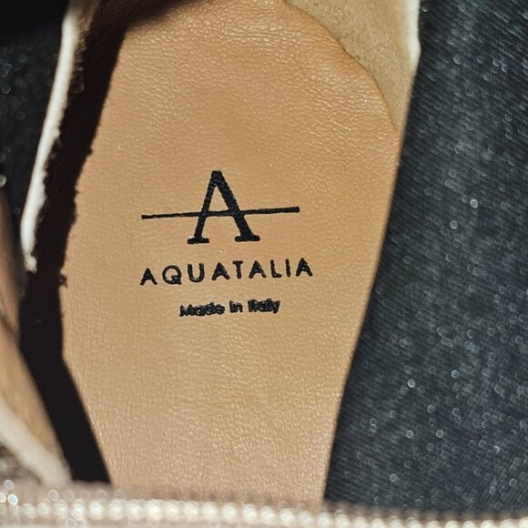 Aquatalia Mire Over The Knee Boot Womens 10 Taupe Suede Waterproof Tall Pull On - Picture 11 of 14